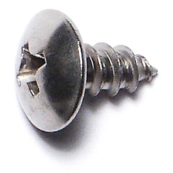 Midwest Fastener Sheet Metal Screw, #8 x 3/8 in, 18-8 Stainless Steel Truss Head Phillips Drive, 100 PK 51753